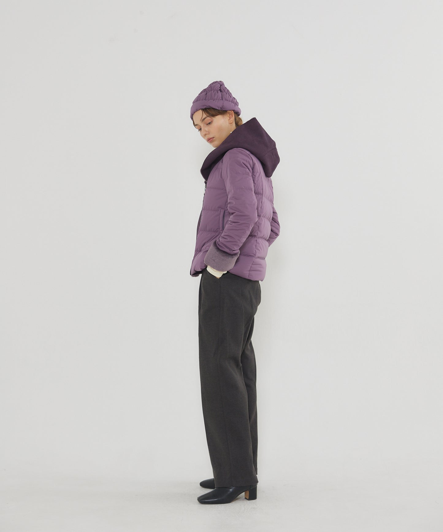 Fake Mouton Hood Jacket
