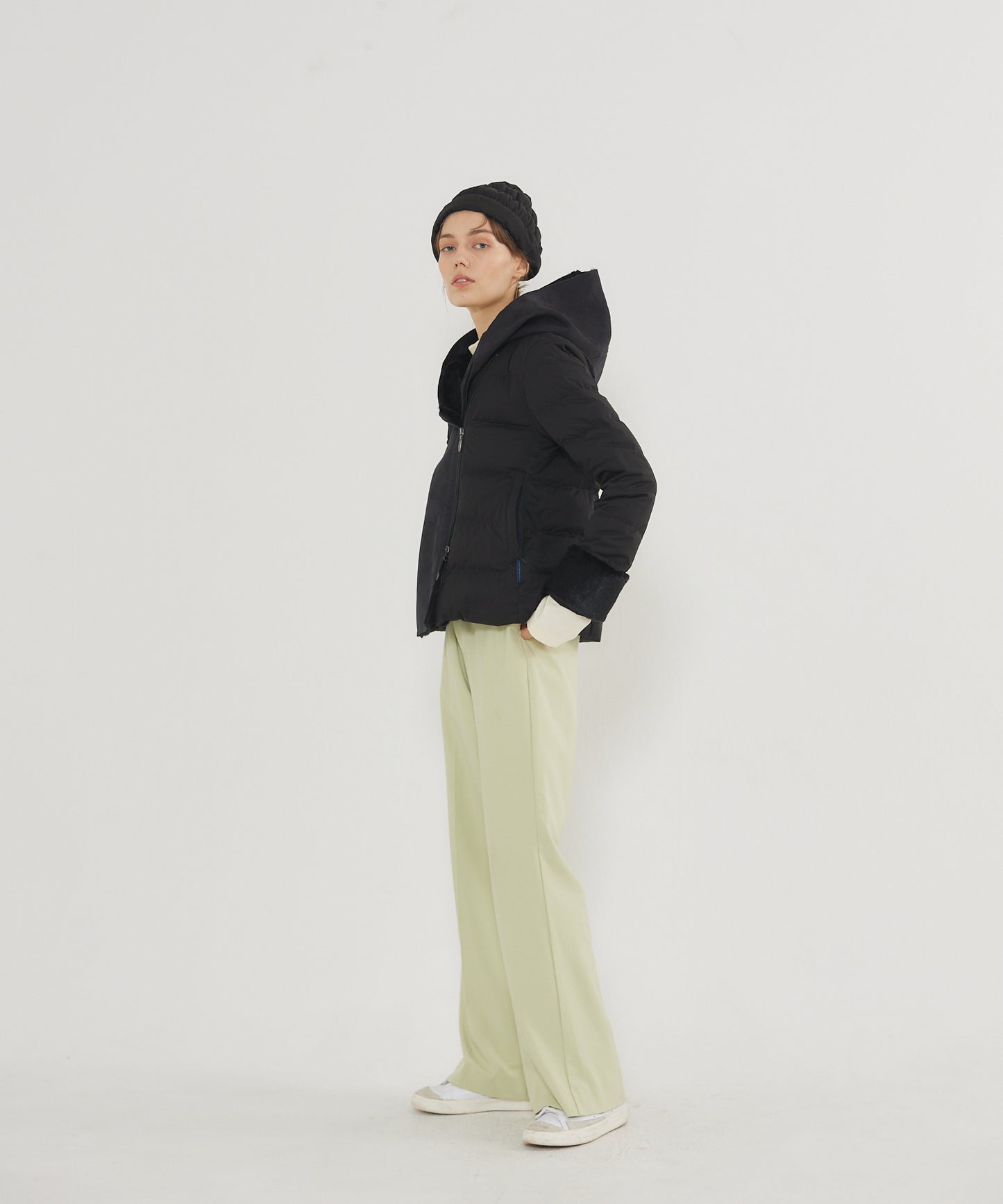 Fake Mouton Hood Jacket