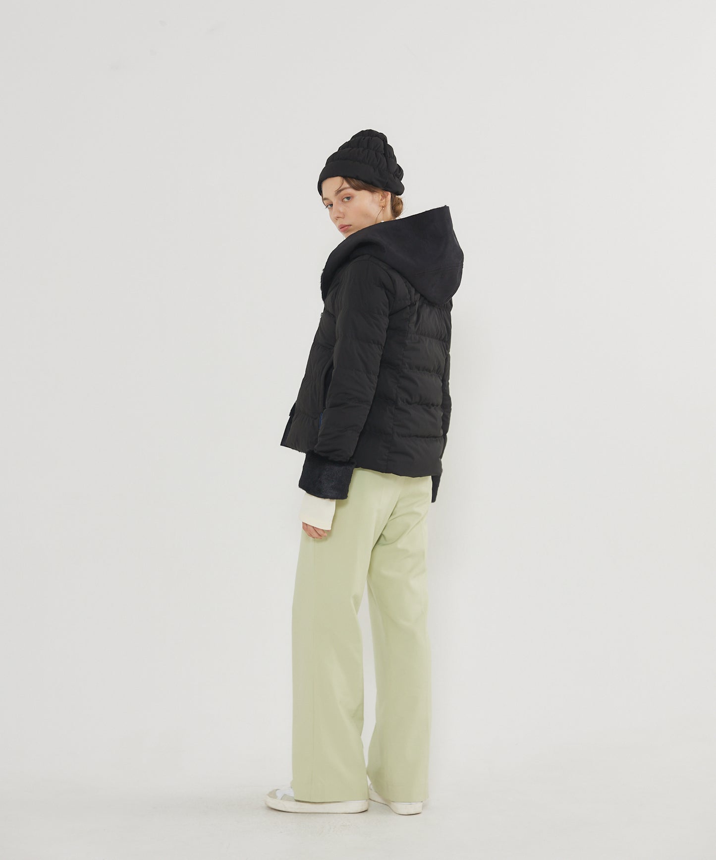 Fake Mouton Hood Jacket