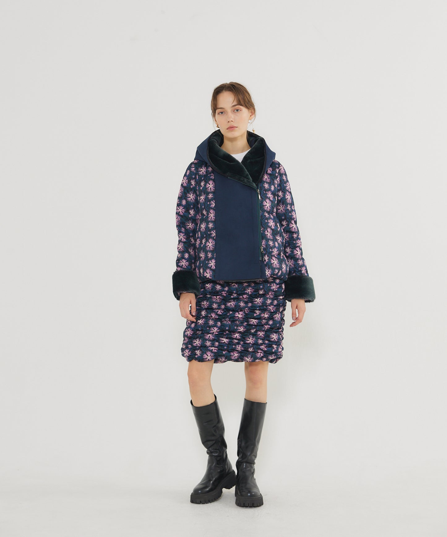 Fake Mouton Hood Jacket