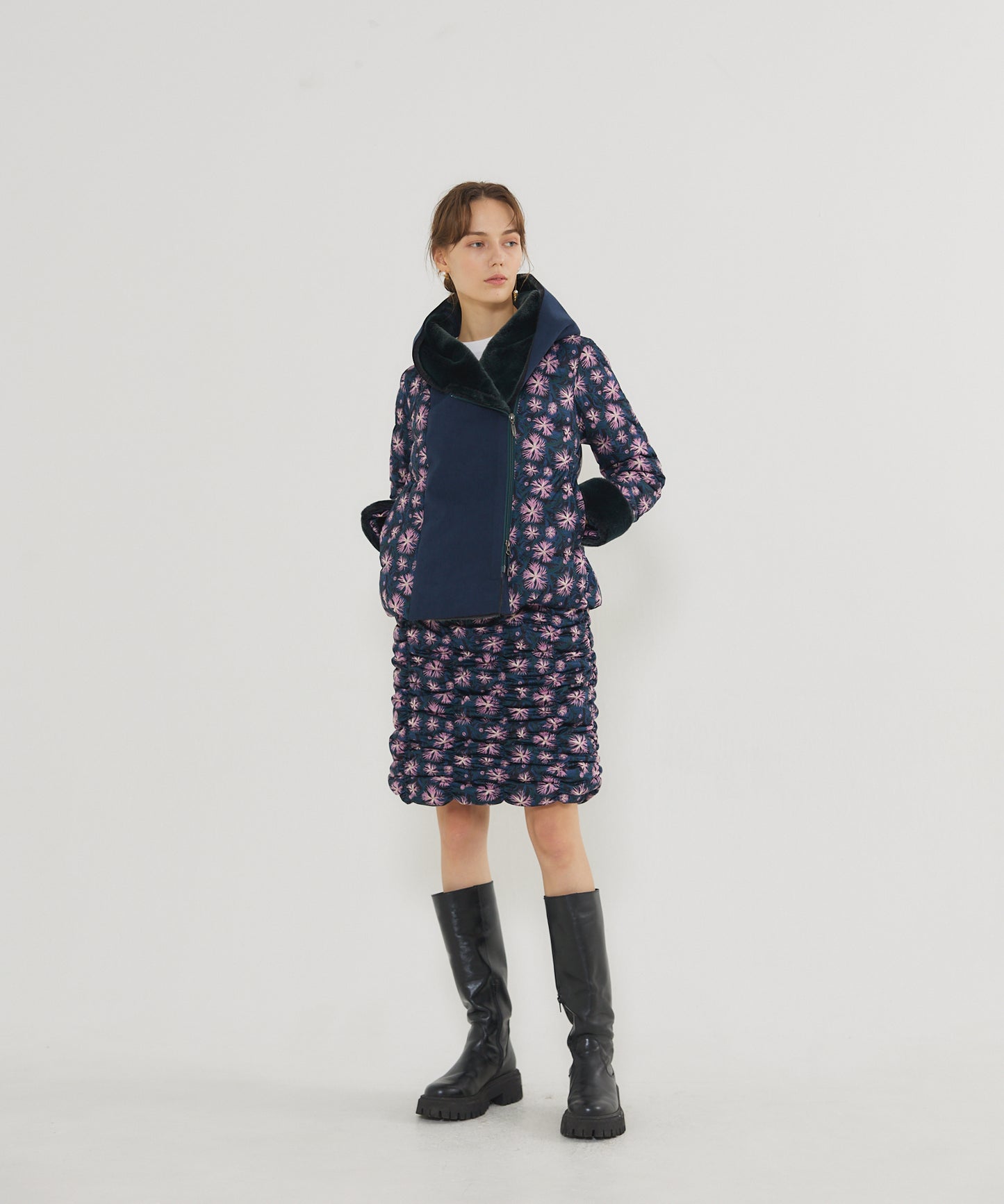Fake Mouton Hood Jacket
