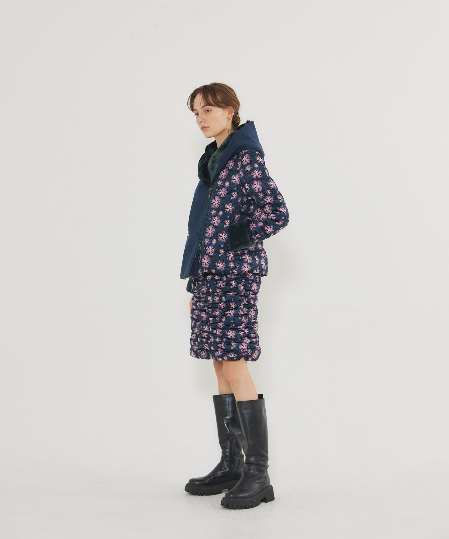 Fake Mouton Hood Jacket