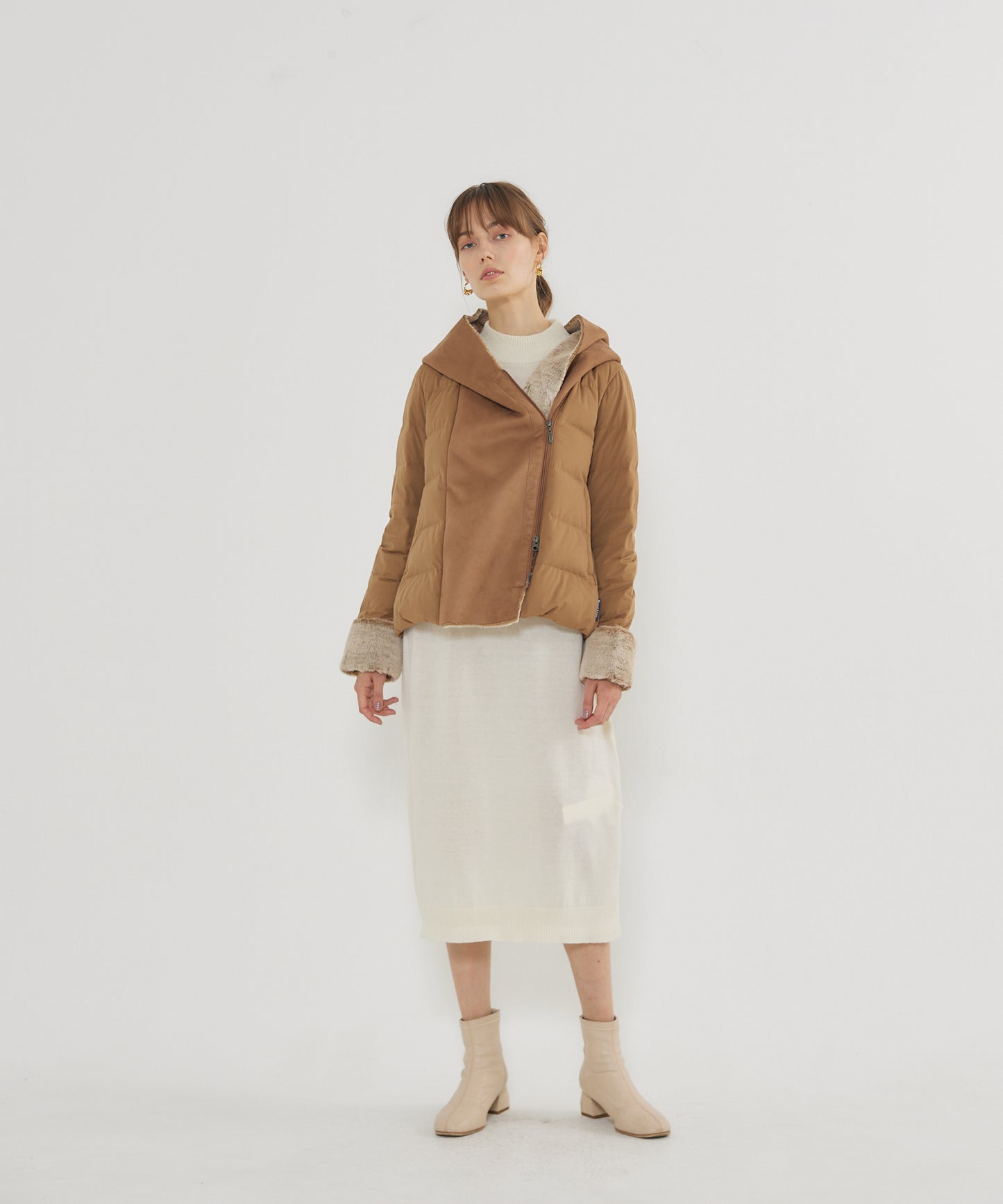Fake Mouton Hood Jacket