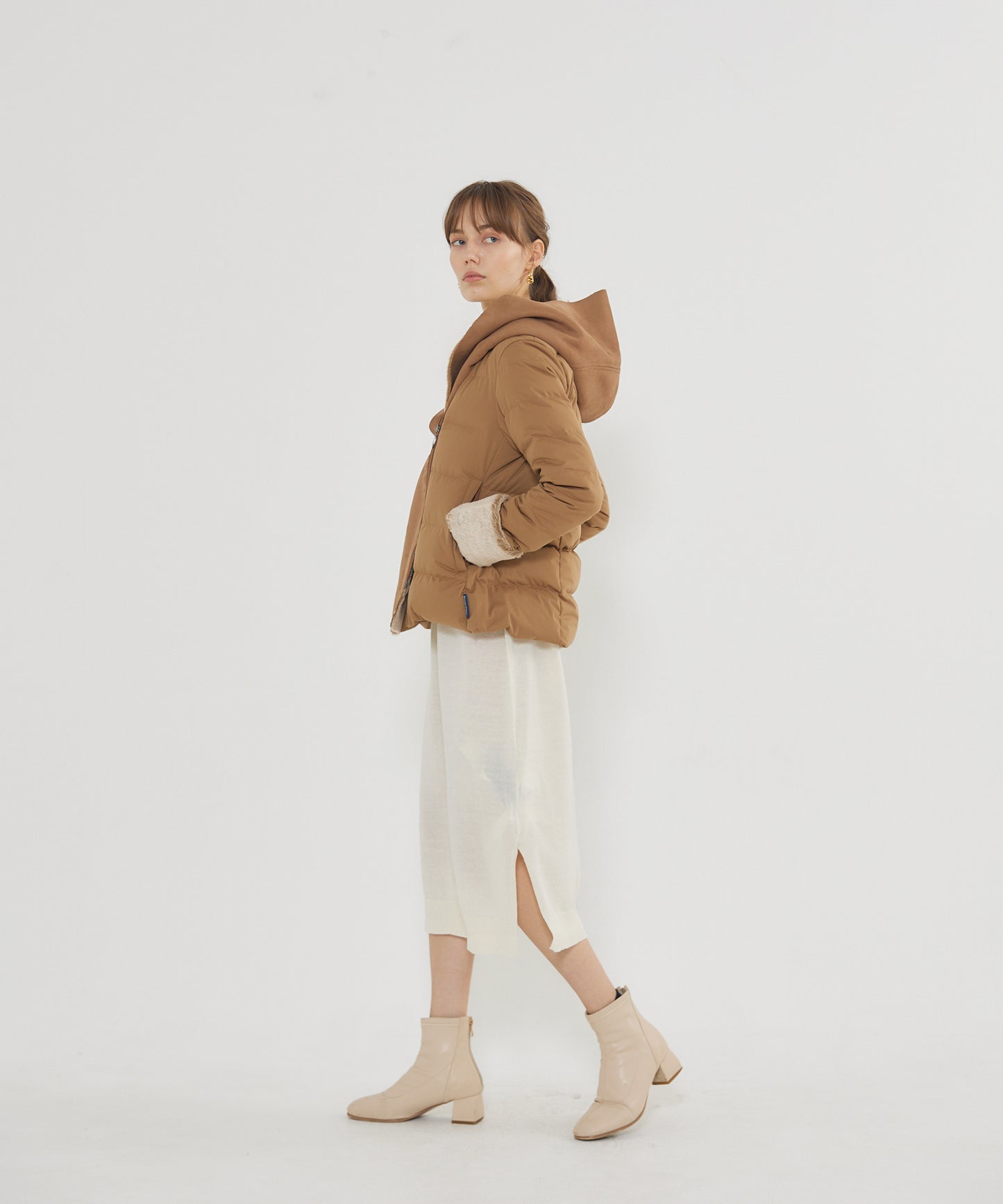 Fake Mouton Hood Jacket