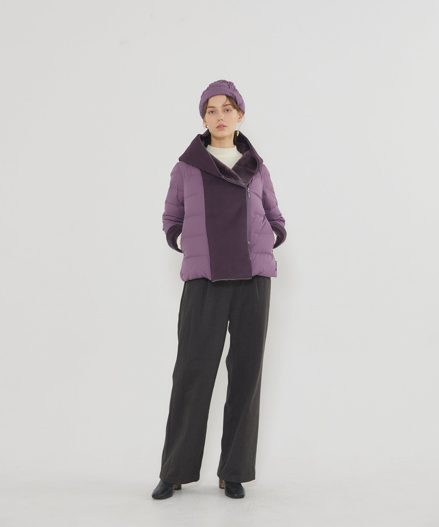 Fake Mouton Hood Jacket