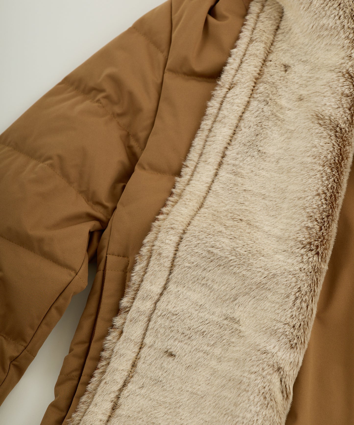 Fake Mouton Hood Jacket